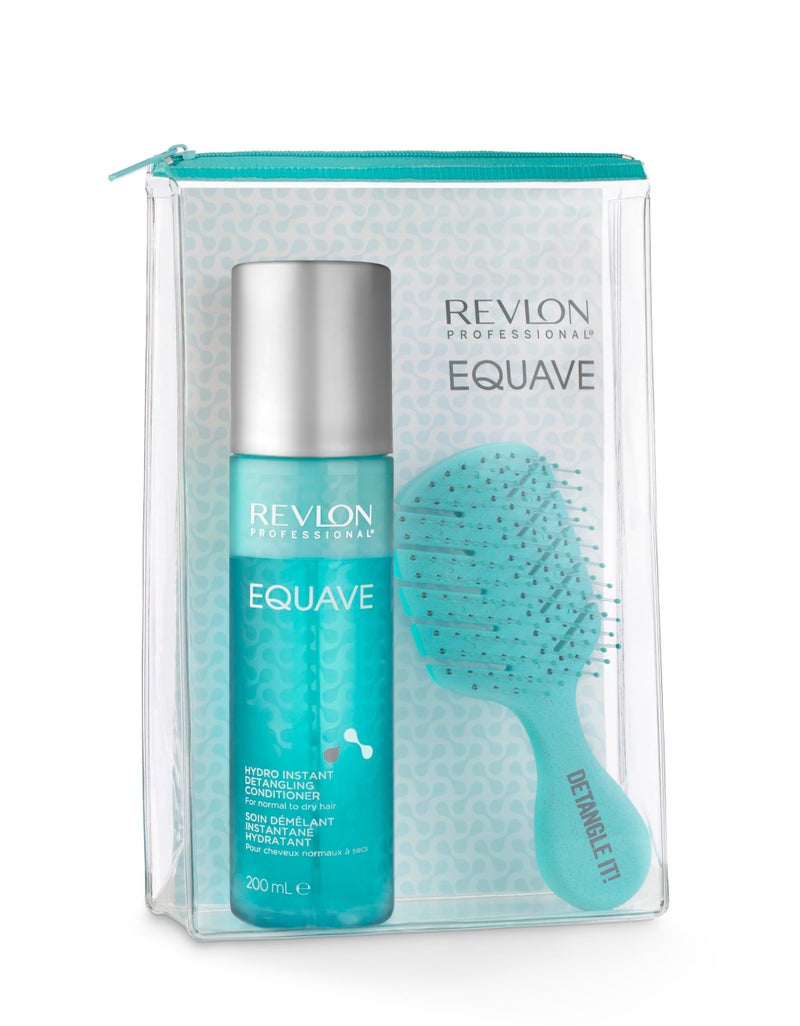 REVLON EQUAVE KIT detangling Conditioner 200ML WITH HAIR BRUSH