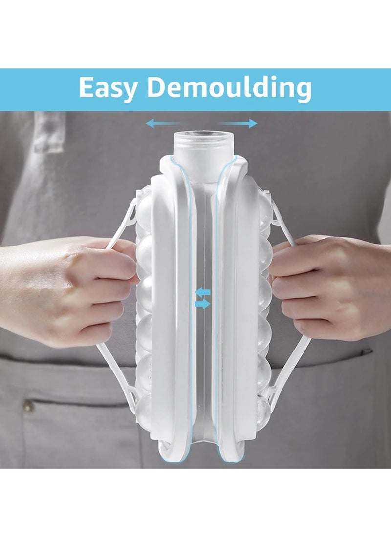 Portable Ice Hockey Maker, 2 in 1 Ice Cube Tray with 17 Grid Cooling Popsicle/Cube Molds for Coffee, Milk, Tea, Juice