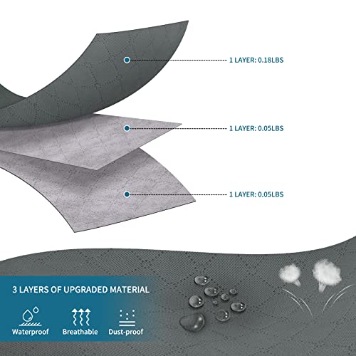Budding Joy Large Storage Bags, 4 Pack Clothes Storage Bins Foldable Closet Organizers Storage Containers with Durable Handles Thick Fabric for Blanket Comforter Clothing Bedding 90 L (Gray) - Image 5