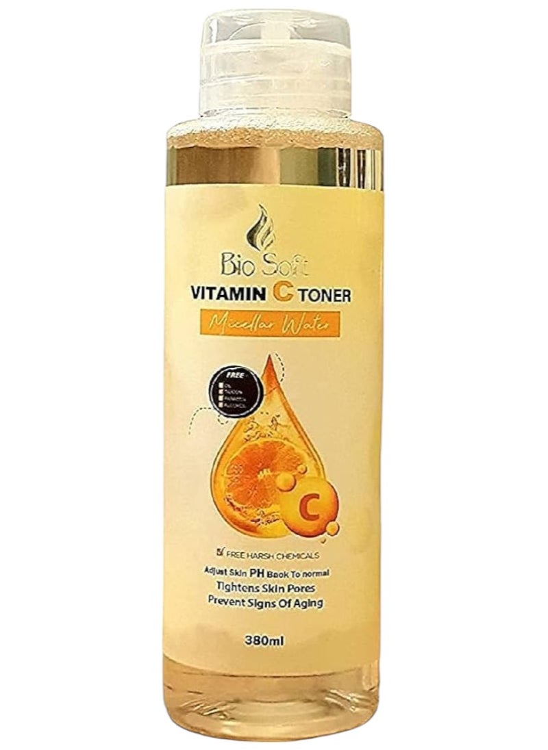 Bio Soft - Bio Soft Vitamin C Micellar Toner – 380ml | Brightening & Deep Cleansing for All Skin Types - Image 1