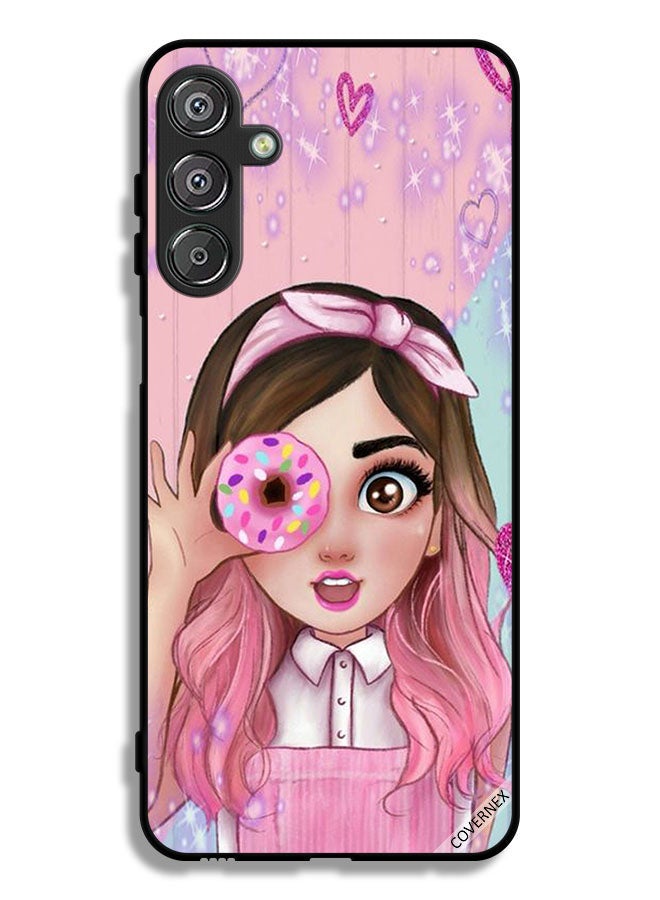 Covernex Samsung Galaxy M36 Protective Case Cover Donut Lover Girl Art - Image 1