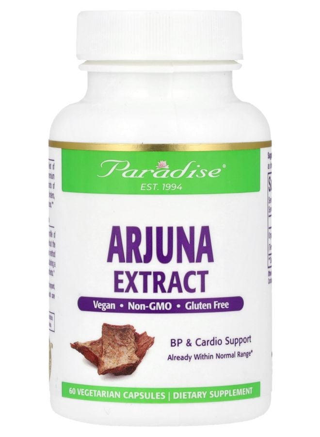 Paradise Herbs Arjuna Extract  60 Vegetarian Capsules