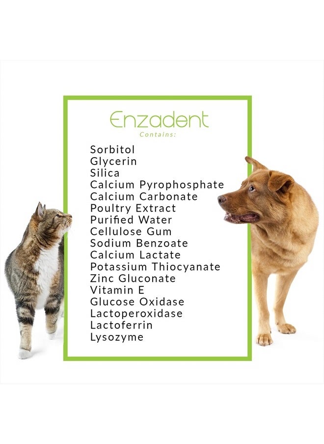 Vetoquinol - Enzadent Enzymatic Toothpaste for Cats & Dogs – 3.2 oz, Poultry Flavor – Triple Enzyme Formula for Healthy Teeth & Gums – Oral Dental Care: Removes Plaque, Polishes Teeth & Freshens Breath - Image 1