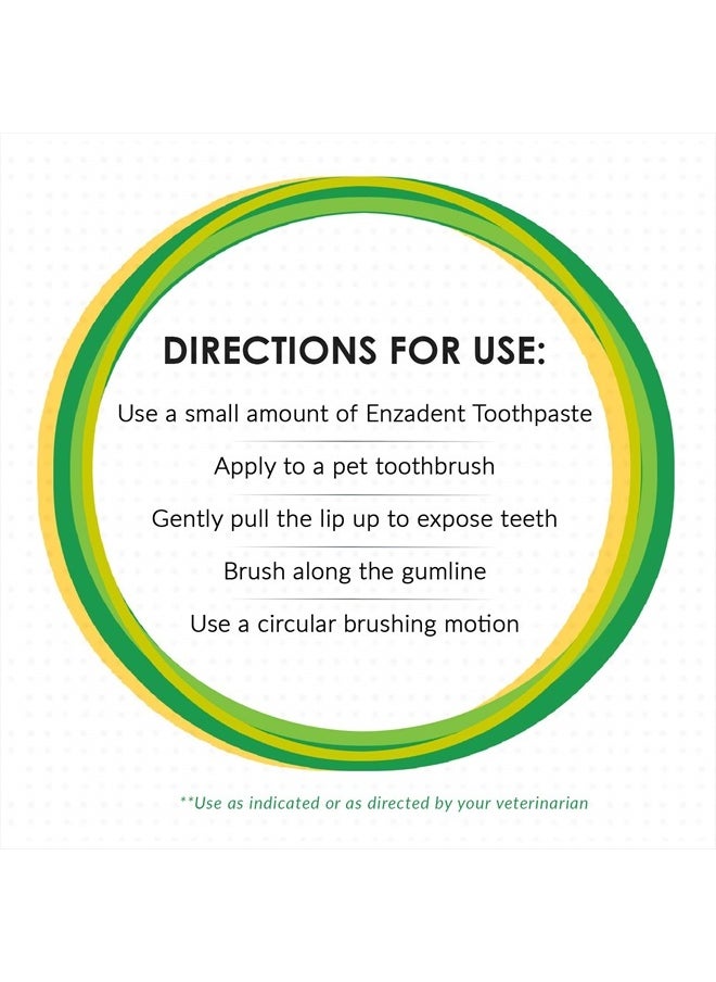 Vetoquinol - Enzadent Enzymatic Toothpaste for Cats & Dogs – 3.2 oz, Poultry Flavor – Triple Enzyme Formula for Healthy Teeth & Gums – Oral Dental Care: Removes Plaque, Polishes Teeth & Freshens Breath - Image 1