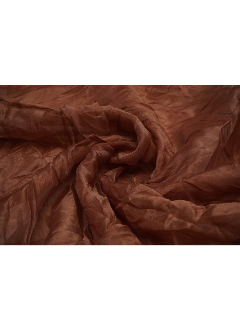 Pehnava Fab studio - Pehnava Fab Studio Tissue Organza Fabric for Dress Cloth Material for Use in Fancy Garments Making Frocks GownsDresses and Also Wrapping Party Wedding DecorationsSlenna2 Meter - Image 1