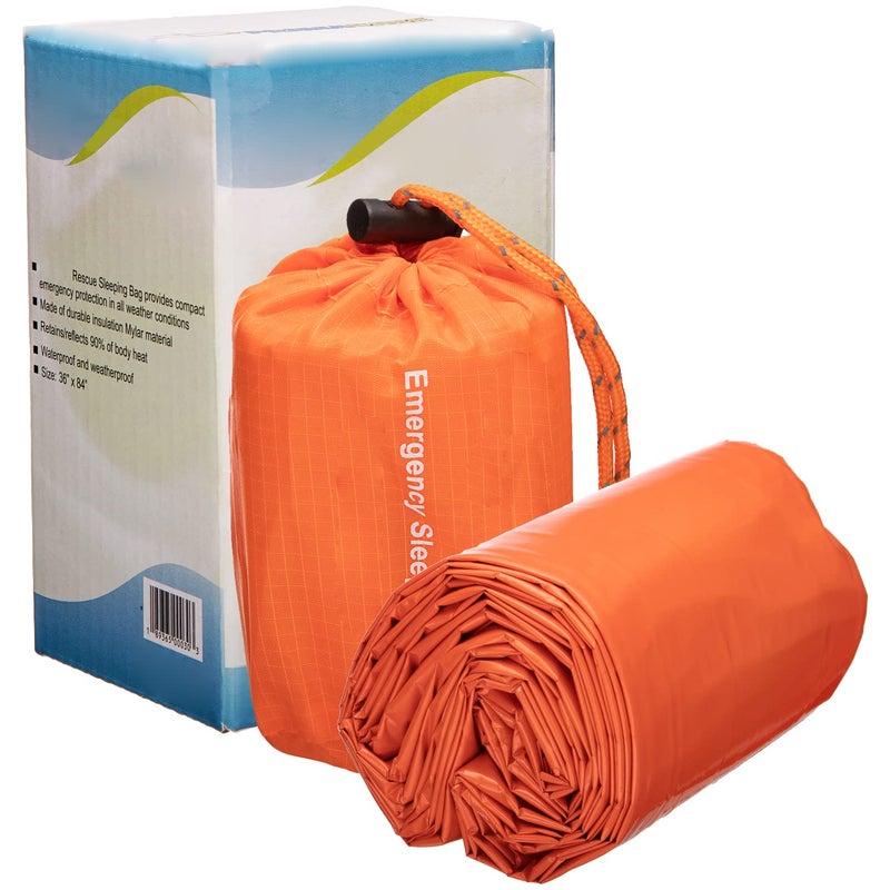 NOVAMEDIC حقيبة نوم طوارئ نوفا ميديك 5 عبوات - 84"x36" كيس بيفي حراري من مايلار للبقاء - بطانية طوارئ مقاومة للماء، خفيفة الوزن ومضغوطة للتخييم، المشي، البقاء في الهواء الطلق والسفر - Image 5