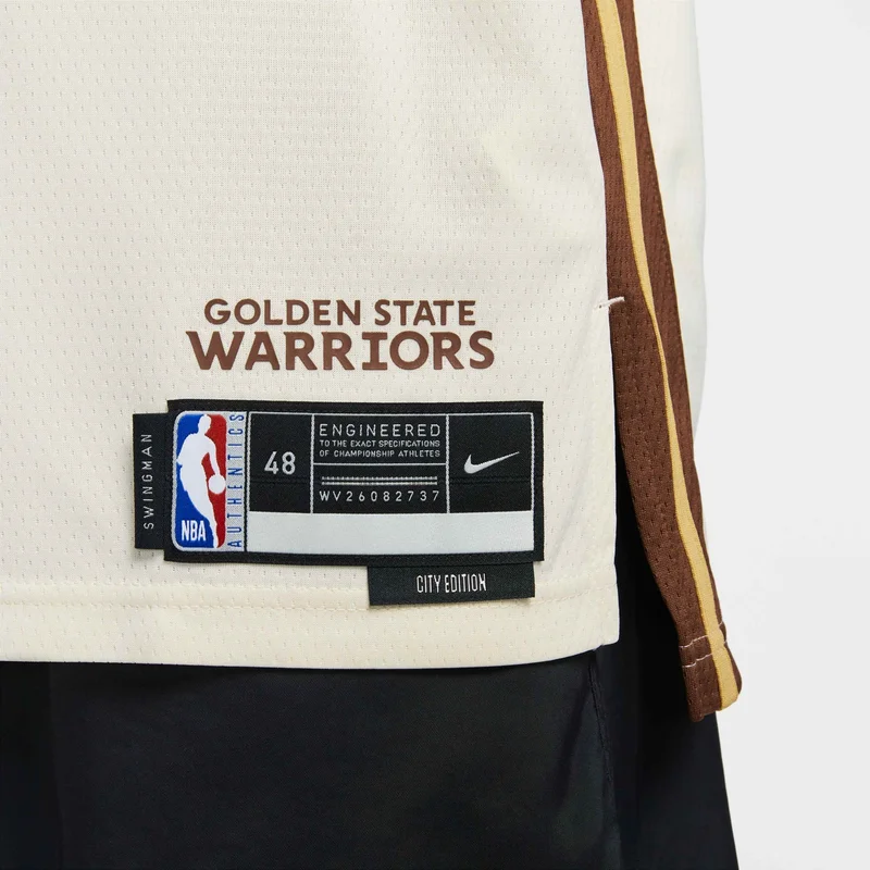 Nike White Men's NBA Stephen Curry Golden State Warriors City Edition Replica Swingman Basketball Jersey for Men | Best Price UAE