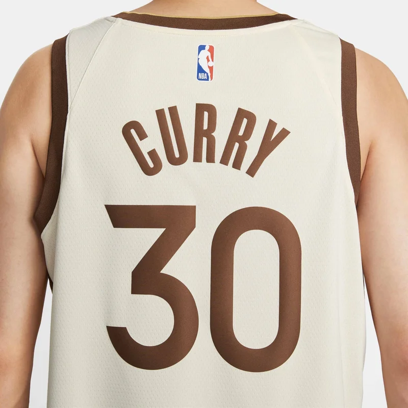 Nike White Men's NBA Stephen Curry Golden State Warriors City Edition Replica Swingman Basketball Jersey for Men | Best Price UAE