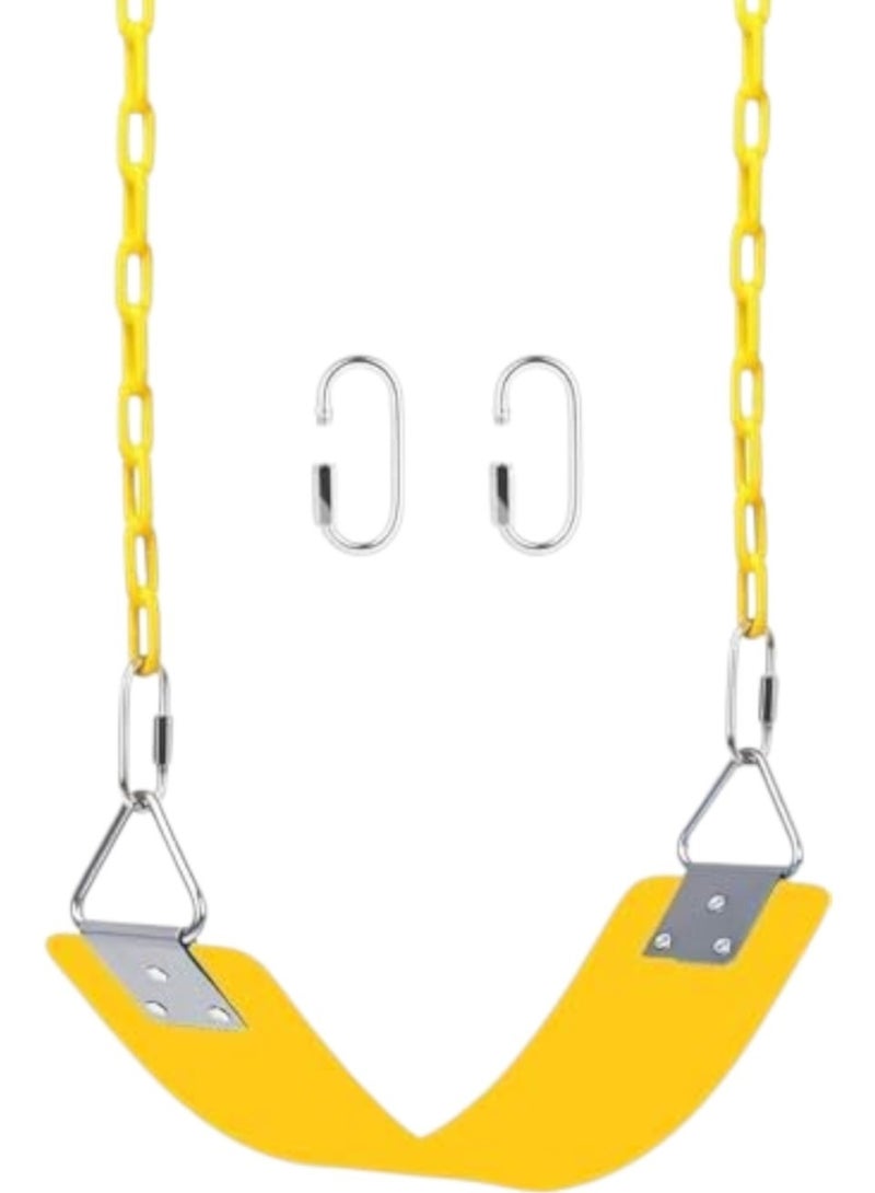 صندوق العاب مقعد أرجوحة ناعم للأطفال متعدد الاستخدامات في الهواء الطلق مع سلسلة موصلة للحديقة - Image 1