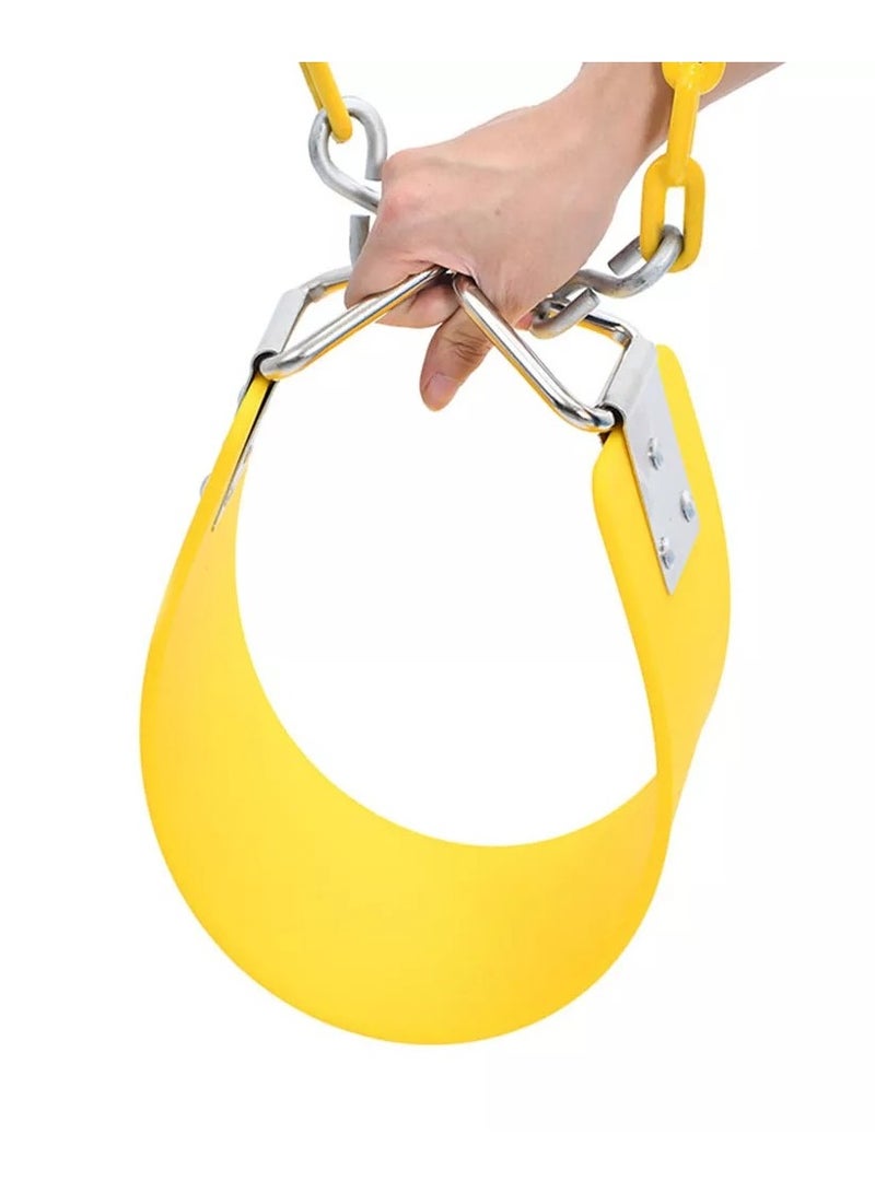 صندوق العاب مقعد أرجوحة ناعم للأطفال متعدد الاستخدامات في الهواء الطلق مع سلسلة موصلة للحديقة - Image 3