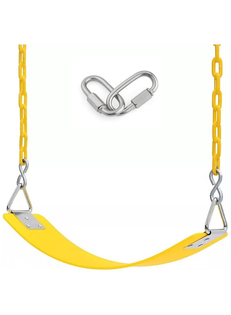 صندوق العاب مقعد أرجوحة ناعم للأطفال متعدد الاستخدامات في الهواء الطلق مع سلسلة موصلة للحديقة - Image 4