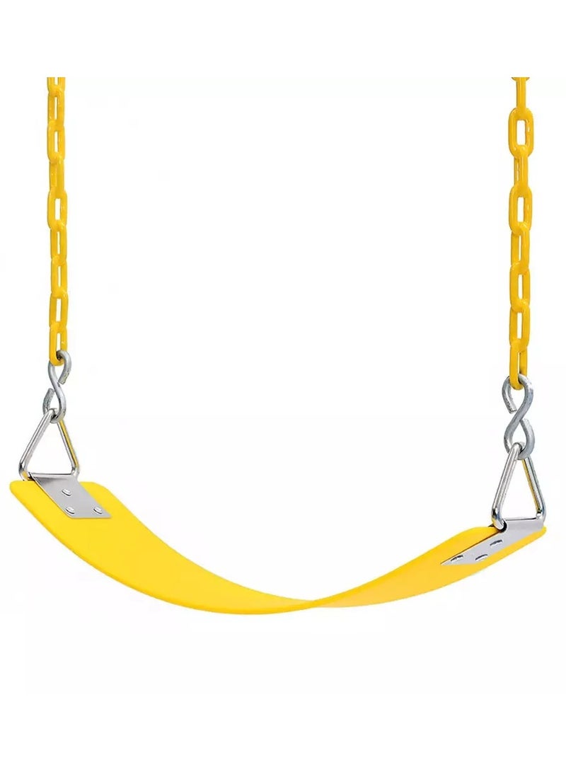 صندوق العاب مقعد أرجوحة ناعم للأطفال متعدد الاستخدامات في الهواء الطلق مع سلسلة موصلة للحديقة - Image 2