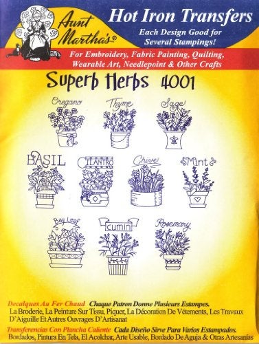 Aunt Martha's Superb Herbs Hot Iron Embroidery Transfer - Image 5