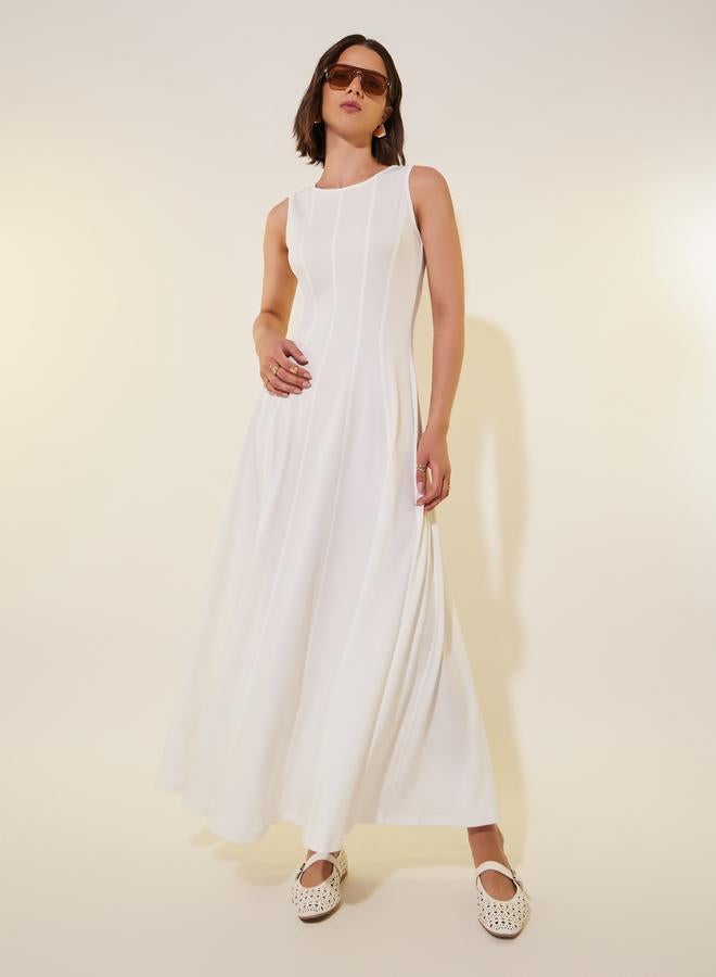 Take Two Solid Sleeveless A-Line Maxi Dress - Image 2