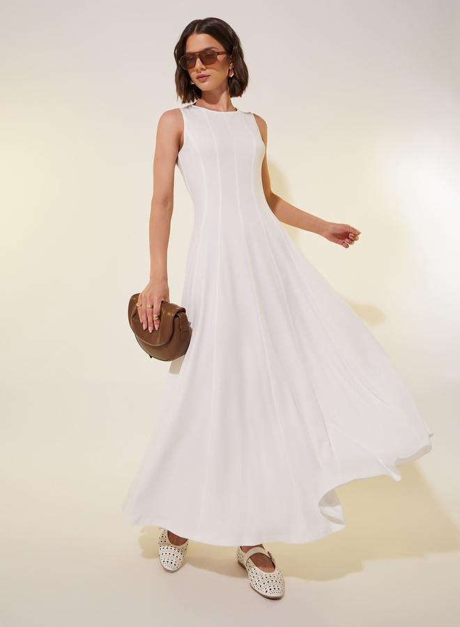 Take Two Solid Sleeveless A-Line Maxi Dress - Image 1