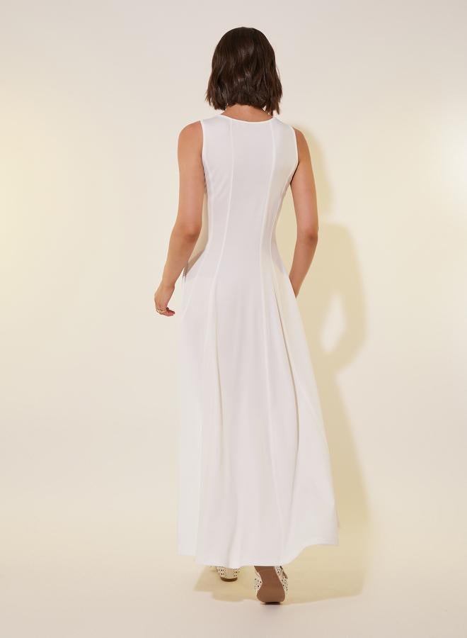 Take Two Solid Sleeveless A-Line Maxi Dress - Image 5