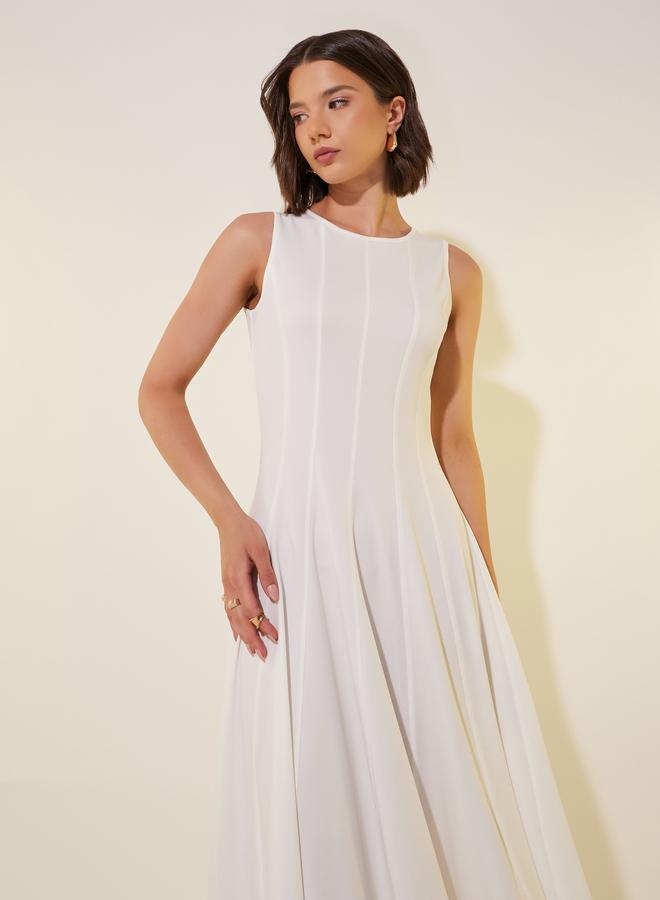 Take Two Solid Sleeveless A-Line Maxi Dress - Image 3