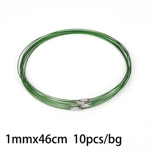 Generic Diy Handmade Jewelry Accessories Bracelet Ring Necklace Memory Wire Steel Wire Looping For Stringing Beads Making Necklaces Fruit green