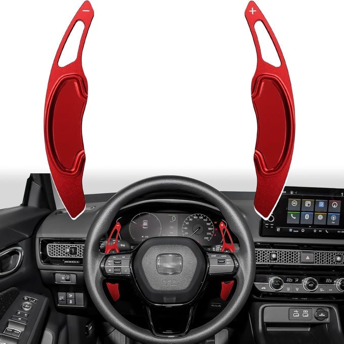 Aluminium Alloy Paddle Shifters for Honda Civic, Accord, and CR-V (Red)