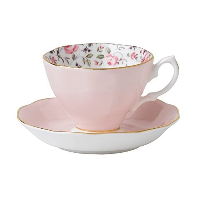ROSE CONFETTI TEACUP SAUCER SET