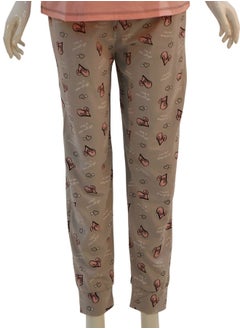 JOANNA JOANNA Women's I'm Not Sleeping I'm Resting My Eyes Print Short Sleeve Shirt & Long Pants Pajama Set, Baby Pink  - Image 3