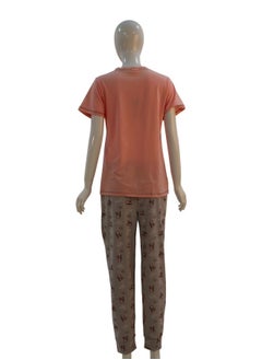 JOANNA JOANNA Women's I'm Not Sleeping I'm Resting My Eyes Print Short Sleeve Shirt & Long Pants Pajama Set, Baby Pink  - Image 5
