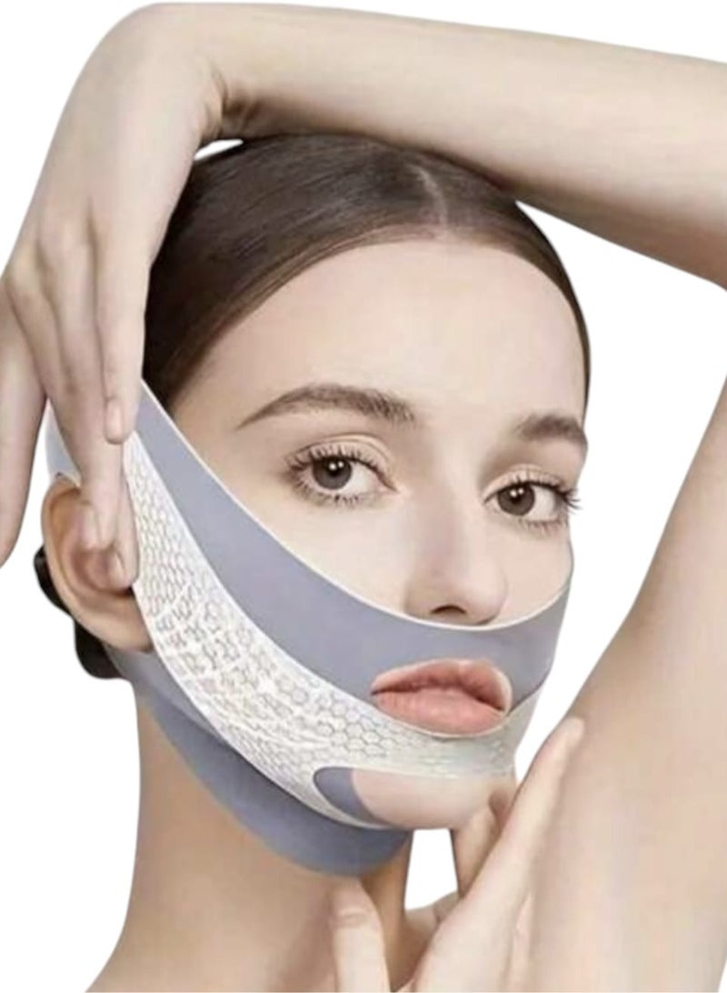 إسكدنيا شريط فراج الوجه على شكل V لرفع الوجه أثناء النوم، مريح وتقليل ازدواج الذقن، رفع الوجه، شد الوجه، تمارين الوجه مع أدوات تدليك، مناسب للعناية بالجمال والرعاية الشخصية - Image 2