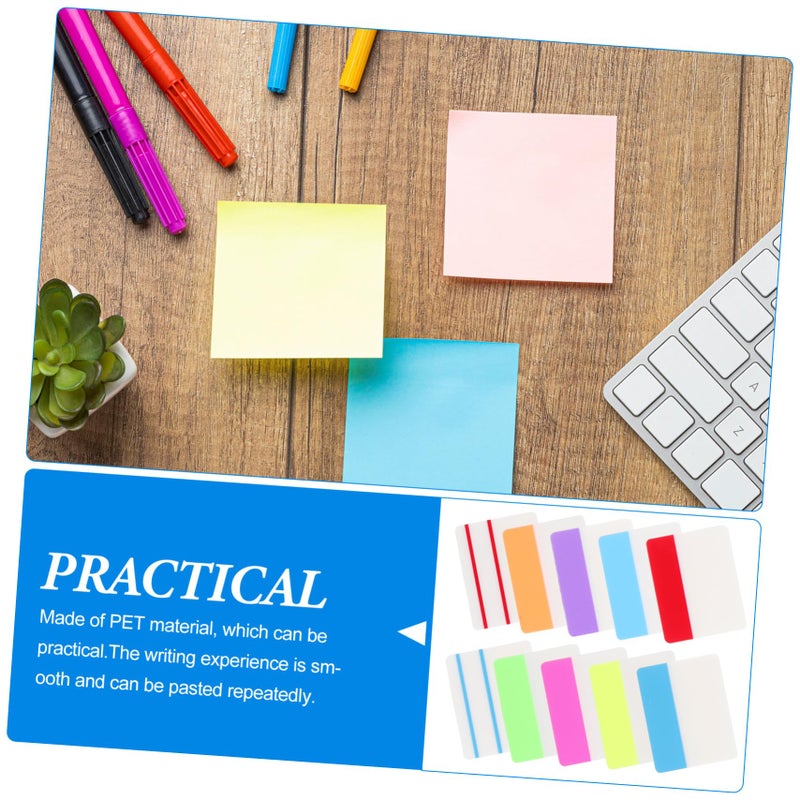 Tofficu Translucent Self Adhesive Memo Pads Sticky Notes for Planning Organizing Tasks Reminders - Image 3