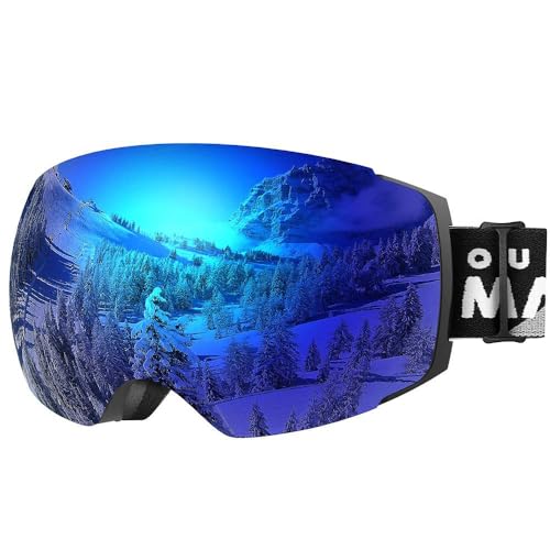 OutdoorMaster Ski Goggles PRO - Frameless, Interchangeable Lens 100% UV400 Protection Snow Goggles for Men & Women (VLT 15% Blue Lens Free Protective Case) - Image 1