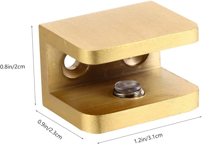 Jojofuny 3 Sets Glass Shelf Bracket Wall Mount Handrail Clamp Flat Back 3 1X2 3CM 3pcs - Image 5