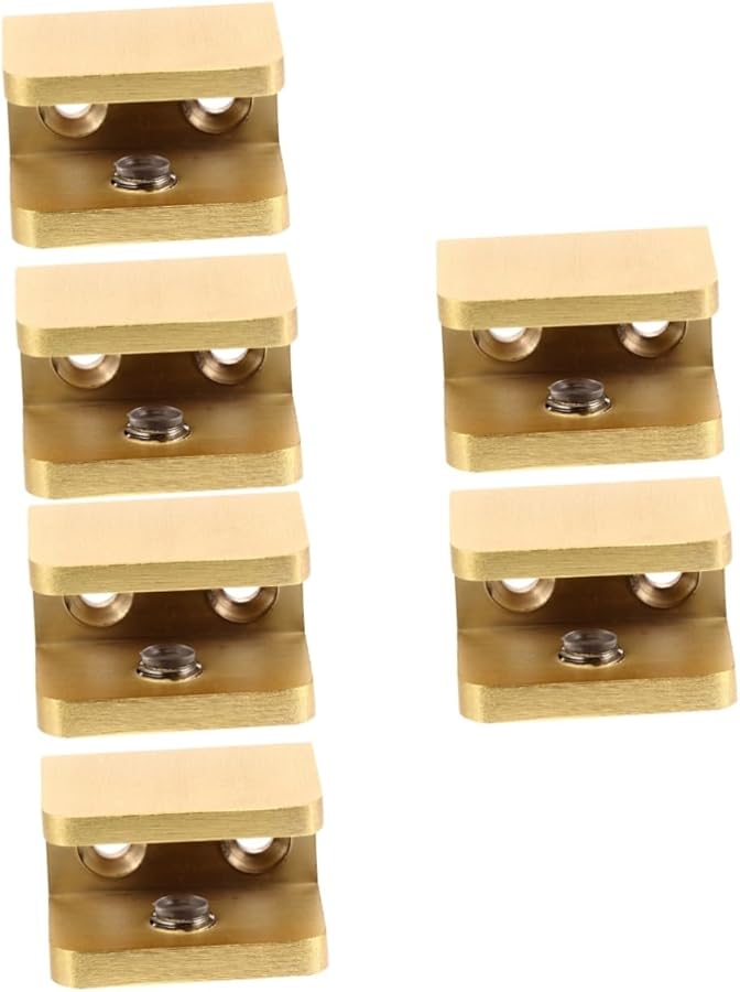 Jojofuny 3 Sets Glass Shelf Bracket Wall Mount Handrail Clamp Flat Back 3 1X2 3CM 3pcs - Image 1