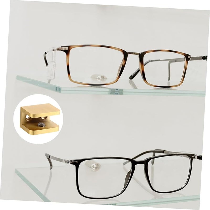 Jojofuny 3 Sets Glass Shelf Bracket Wall Mount Handrail Clamp Flat Back 3 1X2 3CM 3pcs - Image 4