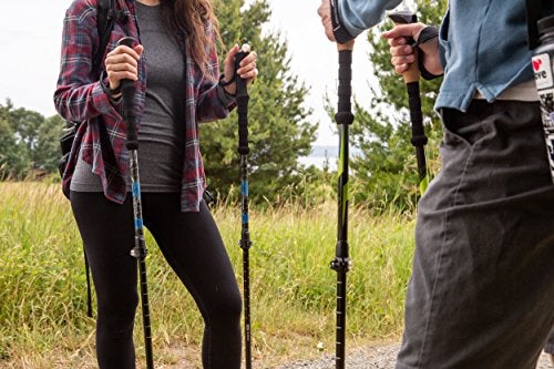 Cascade Mountain Tech Trekking Poles, Twist Blue EVA , One Size - Image 2
