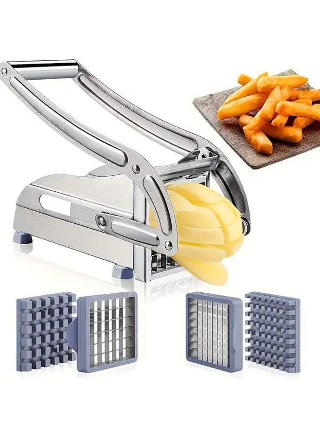 Stainless Steel Manual Vegetable Slicer Set Multifunctional Kitchen Tool For French Fries Salad - Image 1