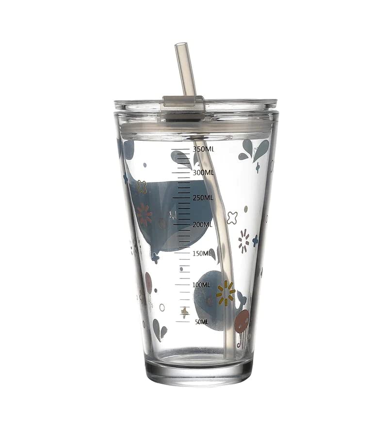 SKOFRI Glass Water Mug and Lids with Silicone StrawHighball Cocktail Mixing Glass Perfect for Cold Beverages Soda Water Used in Bar Restaurant Pub2 pcs - Image 5