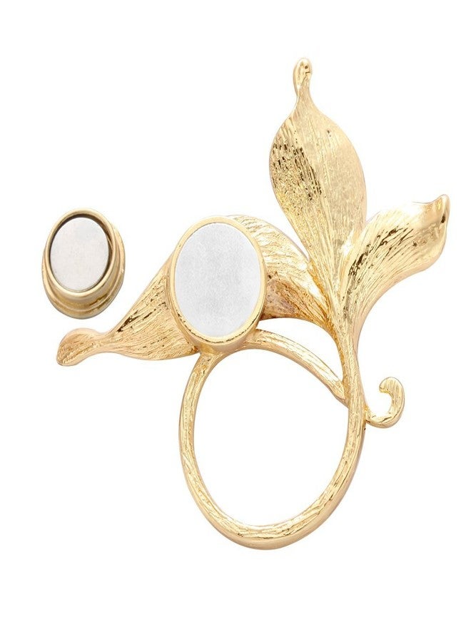 SENFAI Lovely Enamel Flower Magnetic Clip Eyeglass Holder Brooch Custom Jewelry(White 1) - Image 4