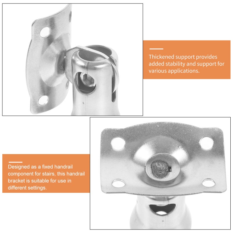 Adjustable Handrail Bracket for Stairway Railing with Durable Stainless Steel Construction - Image 3