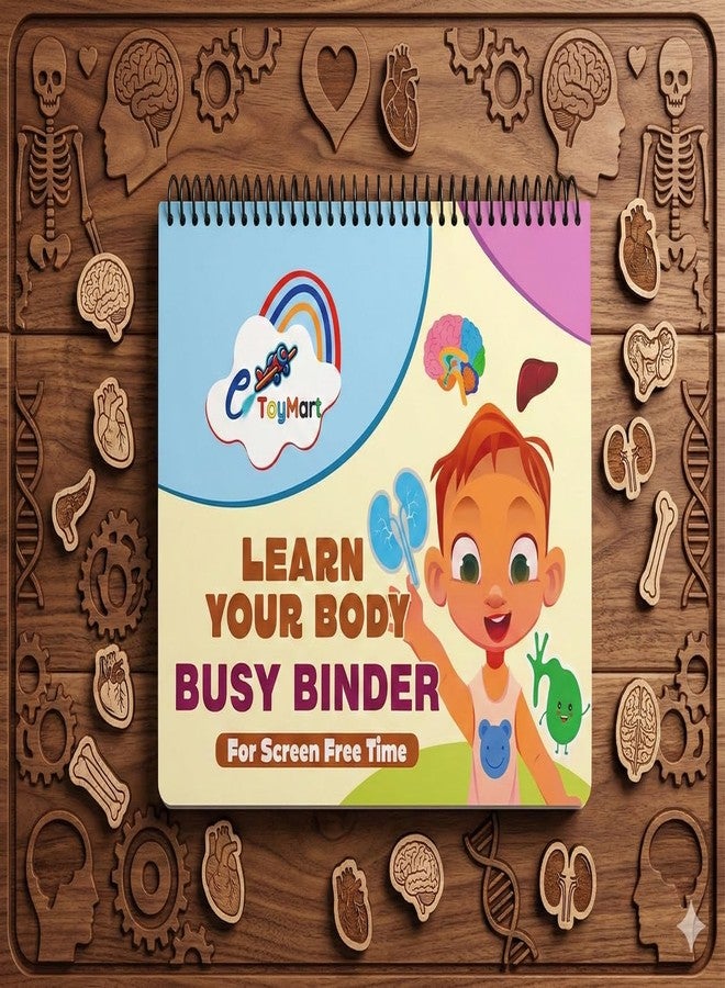 eToymart Busy Binder Book for Toddlers - Learn Your Body (Level 3) | Human Body Educational Book for Kids | Montessori Learning Busy Board & Activity Velcro Book for Kids 4-8 Years - Image 5