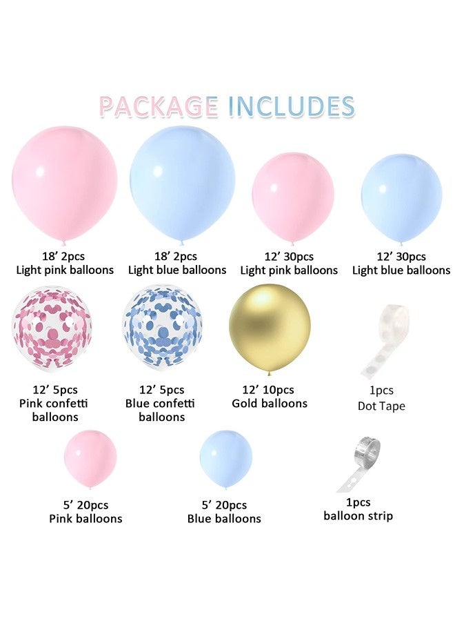 فيكسبلورن 126 قطعة بالونات، مستلزمات الحفلات، أحجام مختلفة، 5 بوصات، 12 بوصة و 18 بوصة، مع شريط لاصق، مناسبة لمختلف مناسبات الحفلات مثل عيد الفطر، العيد الوطني، حفلات الأطفال، حفلات أعياد الميلاد، حفلات الزفاف، إلخ. - Image 2