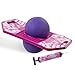 Flybar Pogo Trick Ball for Kids Trick Bounce Board for Boys and Girls Ages 6 Up to 160 lbs Includes Pump Easy to Carry Handle Durable Plastic Deck Indoor Outdoor Toy Pogo Jumper Pink Berry 2 - Image 3