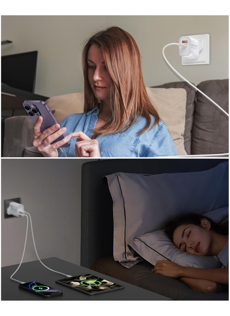 Generic - iPhone Fast Charger, 20W USB C Charger(2-Pack), 2-Port PD Wall Plug,USB-C Power Adapter, Compatible with iPhone 16/15/14/13/12/11,iPad,Pixel 7/6 - Image 1