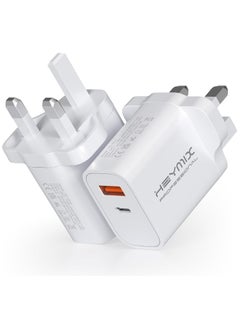 iPhone Fast Charger, 20W USB C Charger(2-Pack), 2-Port PD Wall Plug,USB-C Power Adapter, Compatible with iPhone 16/15/14/13/12/11,iPad,Pixel 7/6