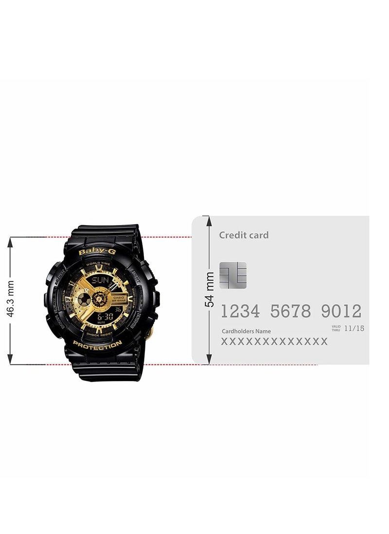 CASIO - Baby-G Analog-Digital Black Dial Women's Watch BA-110-1A - Image 1