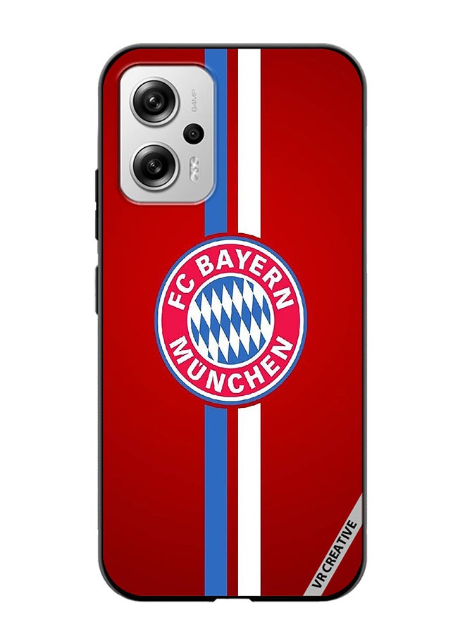 VR CREATIVE Protective Case Cover For Xiaomi Redmi Note 11T Pro Fc Bayern Munchen Logo Red Design Multicolour