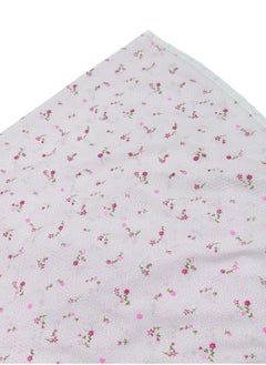 City Rose Islamic Womens Pray khimar 2 Pieces Sets Cotton Dress Hijab Abaya Suit Pink with Red Flowers  - Image 2