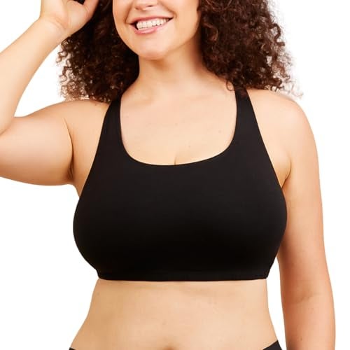 Leading Lady Sports Bra for Women - The Serena Wirefree Sports Bra - Black - Image 1