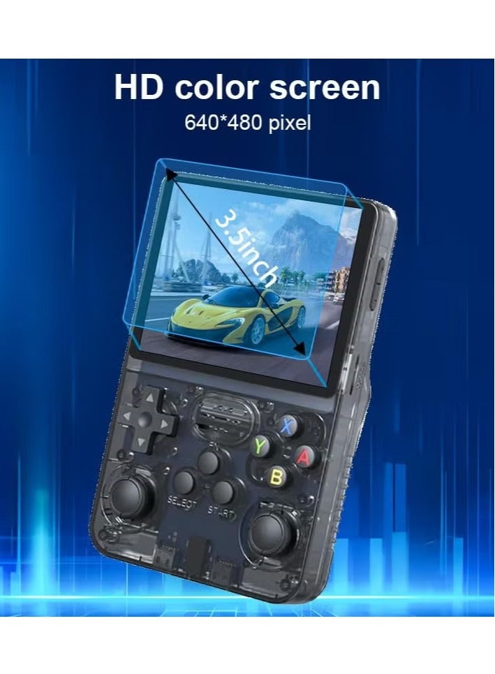 R36S Portable Linux Retro Video Game Console with 64GB TF Card and 20,000+ Games, Retro Video Game Console with 3.5 Inch IPS Screen,BLACK - Image 2