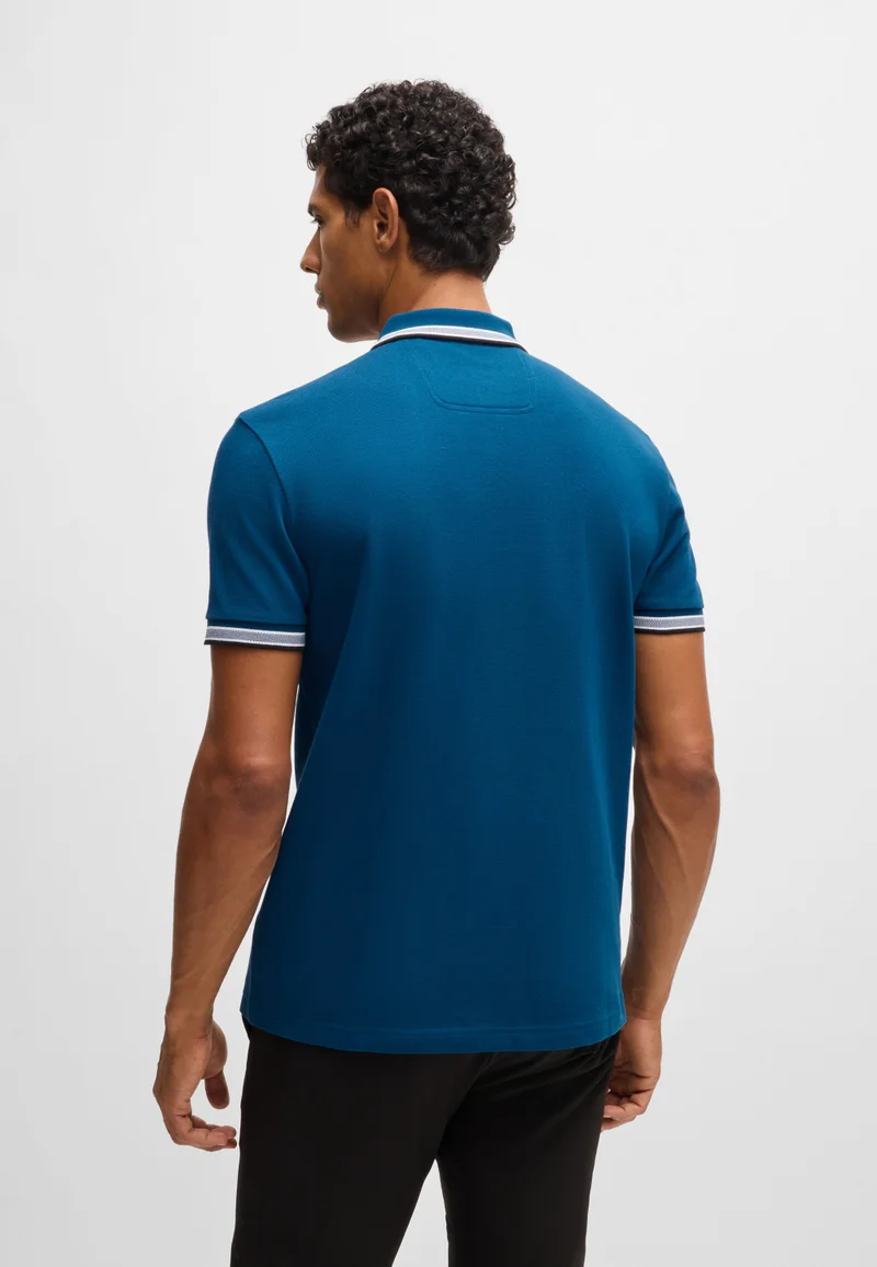 بوس Paddy polo shirt in cotton piqué with logo undercollar