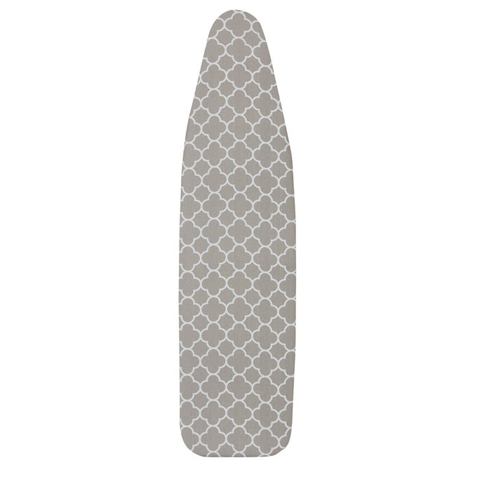 80098 IRONING BOARD COVER 100 COTTON GRAY TRELLIS