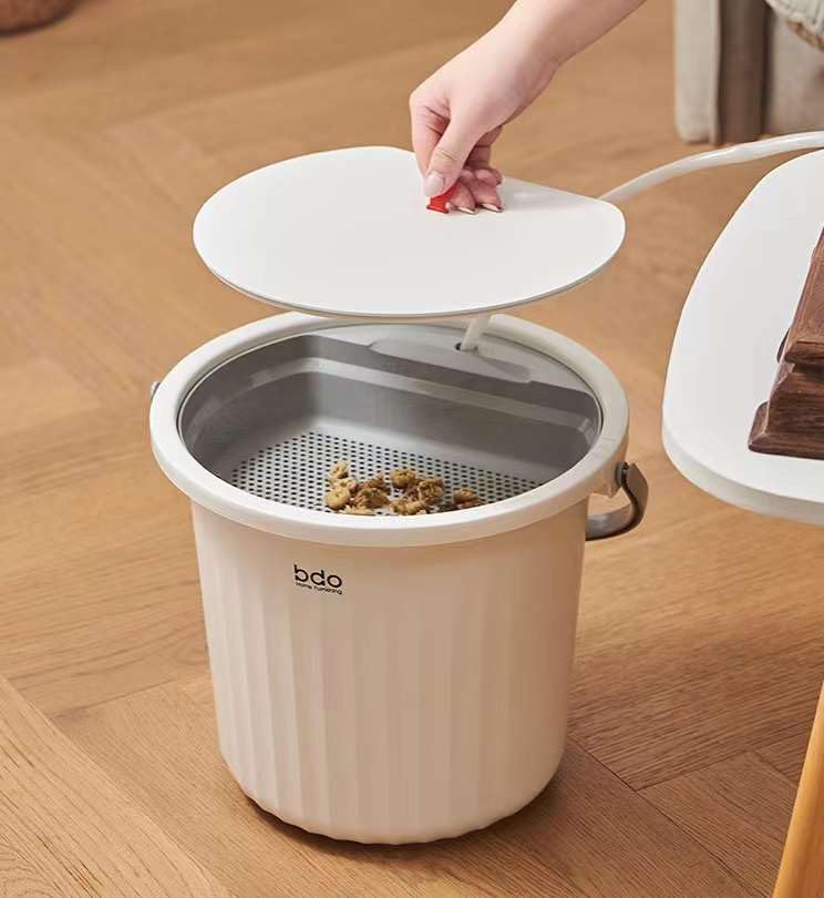 Azelf Tea Filter Bucket Dry and Wet Separation Trash Can Waste Drain Bin Garbage Container Tea Waste Bucket Easy Use Dry and Wet Separation Trash Can Tea Leaf Strainers - Image 1
